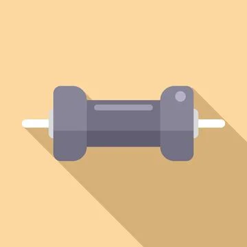 Computer resistor icon flat vector. Electrical circuit イラスト素材
