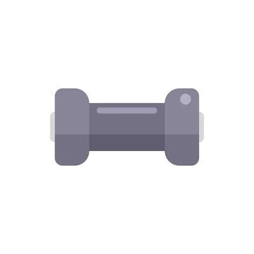 Computer resistor icon flat vector. Electrical circuit イラスト素材