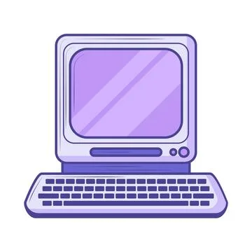 Computer retro tech イラスト素材