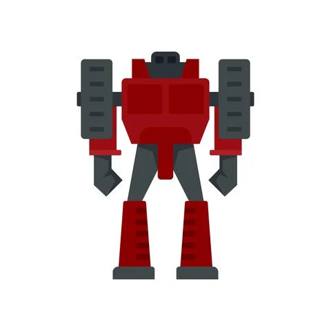 Computer robot transformer icon flat isolated vector イラスト素材