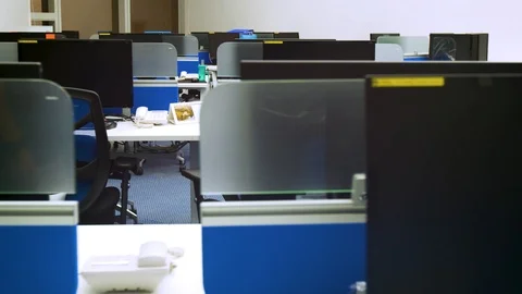 Computer room 08 Stock Footage 89478557