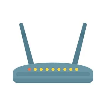 Computer router icon flat isolated vector Stock Illustration