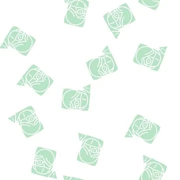 Computer safe person info for use face id glyph seamless pattern Stock Illustration