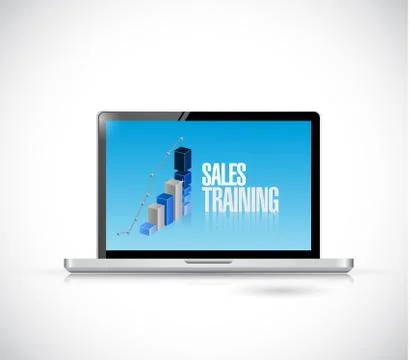 Computer sales training illustration design Stock-Illustration