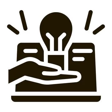 Computer savvy icon Vector Glyph Illustration Illustrazione stock