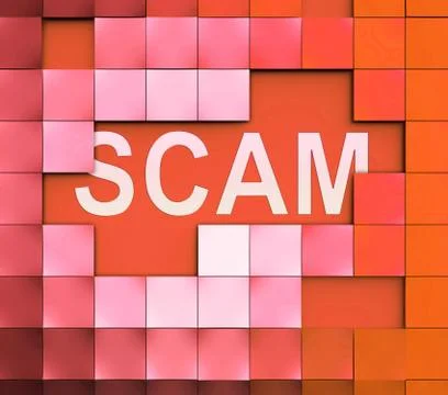 Computer Scam Means Scamming Processor And Fraud Stockillustratie