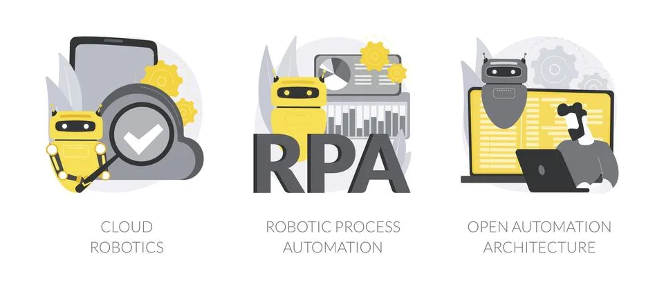 Computer science abstract concept vector illustrations. Stock Illustration