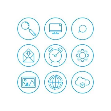 Computer science and software development. IT industry, code programming and Stock Illustration