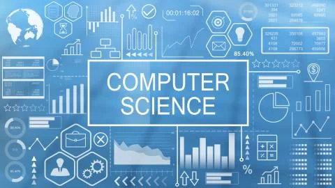Computer Science, Animated Typography Stock Illustration