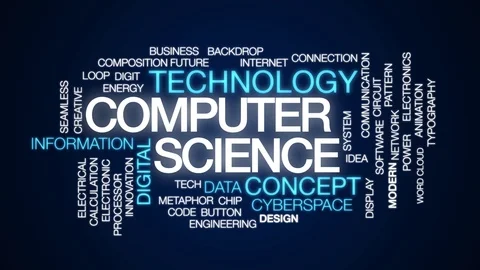 Computer science animated word cloud. Ki... | Stock Video | Pond5