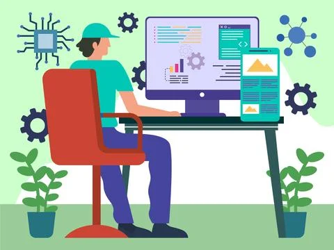 Computer Science Concept Illustration Stock Illustration