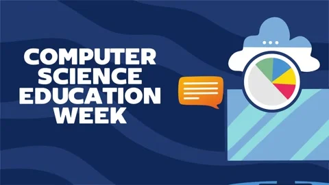 Computer Science Education Week for better computer education for all children Stock Footage 334368495