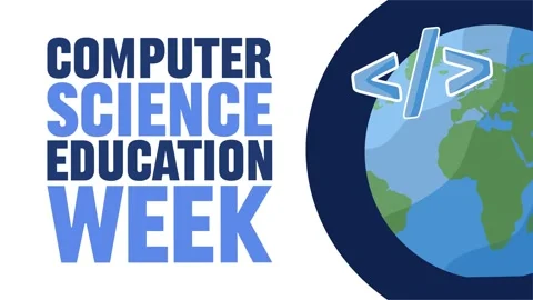 Computer Science Education Week for better computer education for all children Stock Footage 334368592
