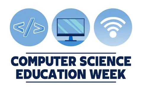 Computer science education week for better computer education Stock Illustration