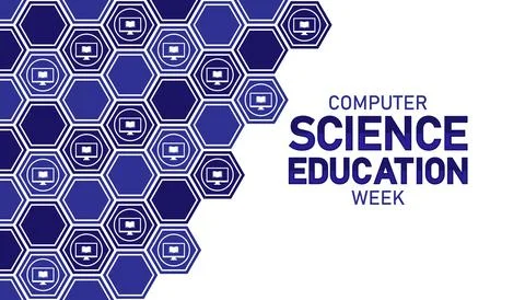 Computer Science Education Week, Modern background Stockillustratie