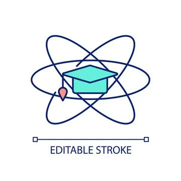 Computer science learning RGB color icon Stock Illustration