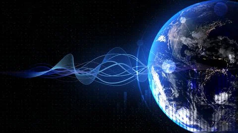 Computer science network image, scientific system connection, internet concep Stock Illustration