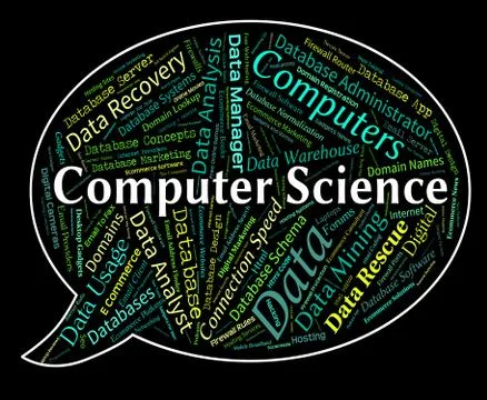 Computer Science Represents Information Technology And Chemist 库存插图