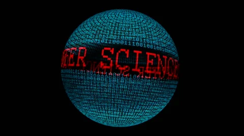 Computer science spinning globe Stock Footage 61063217