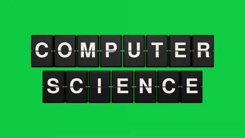 Computer science split flap display board green screen seamless loop Stock Footage 347718372