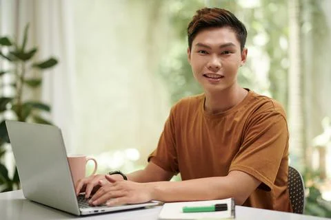 Computer Science Student Programming Stock Photos