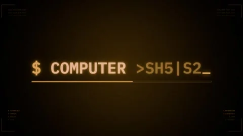 Computer science terminal console animation seamless loop Stock Footage 348376630