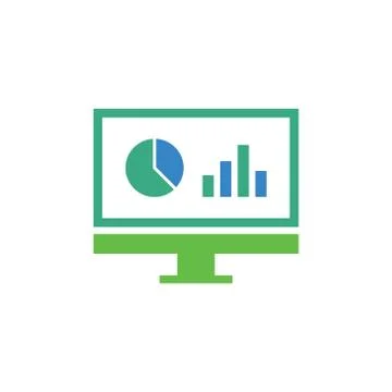 Computer science vector icon logo design Stock Illustration