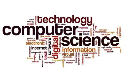 Computer science word cloud 스톡 일러스트