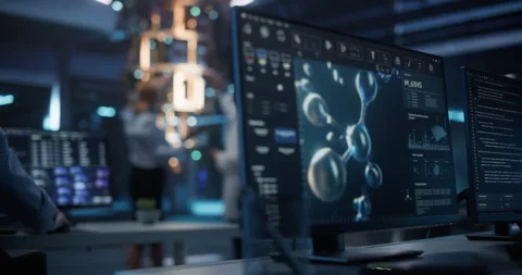 Computer Scientists Working with Quantum Computer Stock Footage 318965565