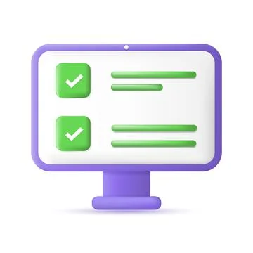 Computer screen 3d Illustrazione stock