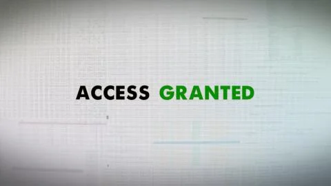 Computer Screen Access Granted 스톡 일러스트