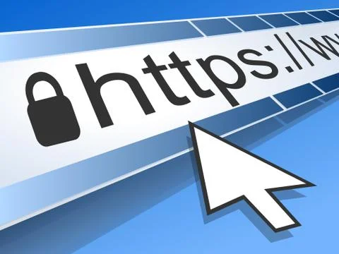 Computer screen with address bar of web browser 스톡 일러스트