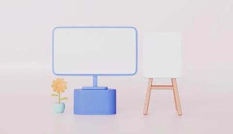 Computer screen and office work 3d illustration イラスト素材