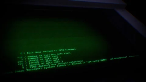 Computer Screen with Animated Code Stock Footage 263114343