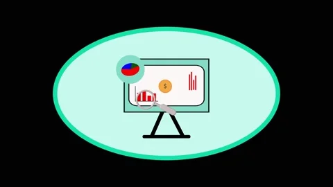 Computer screen animation with data. Computer screen digital search and ana.. 스톡 동영상 337617133