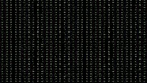 Computer screen animation with fast changing binary data. Stock Footage 108464755