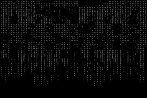 Computer screen with binary numbers Stock Illustration