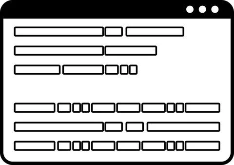 A computer screen with a black background and white text 스톡 일러스트