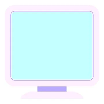 Computer screen in bright neon color Stock Illustration
