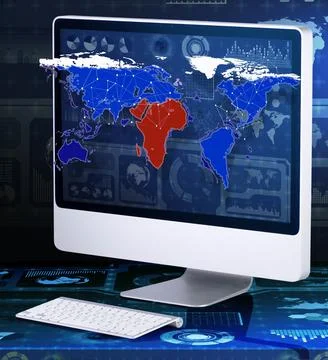 Computer screen in business concept イラスト素材