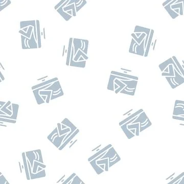 Computer screen cleaning wipe glyph vector seamless pattern 스톡 일러스트