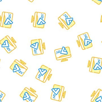 Computer screen cleaning wipe vector seamless pattern 스톡 일러스트