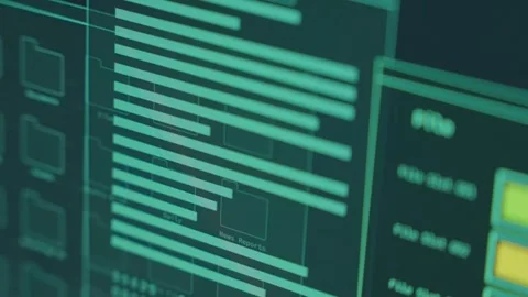 Computer screen close up as files and data are uploading or transferring Stock Footage 339890883
