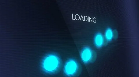 Computer Screen Close Up Loading Interface - Side Angle Stock Footage 68949691