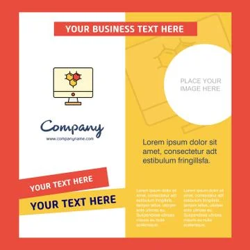 Computer screen  Company Brochure Template. Vector Busienss Template 스톡 일러스트