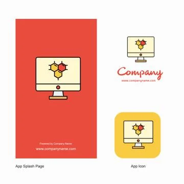 Computer screen  Company Logo App Icon and Splash Page Design. Creative Busin Stock-Illustration