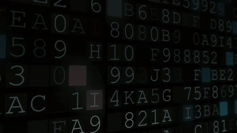 Computer screen with cryptographic security binary code Stock Footage 123152164