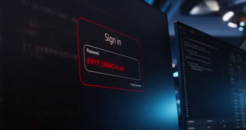 Computer Screen with Cryptography Software Stock Footage 318965618