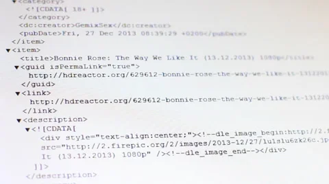 Computer screen data information Stock Footage 34548197