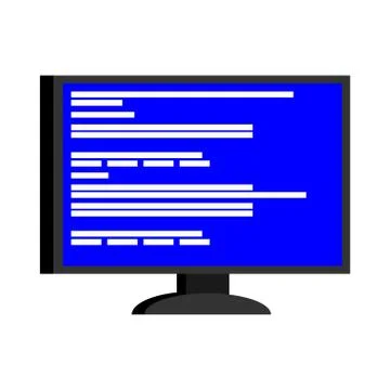 Computer screen of death blue. System error of the PC. Vector illustration 스톡 일러스트